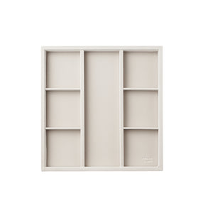 Elfa Décor+ Accessoire Ablage für Schublade, groß 7 Feld Grau