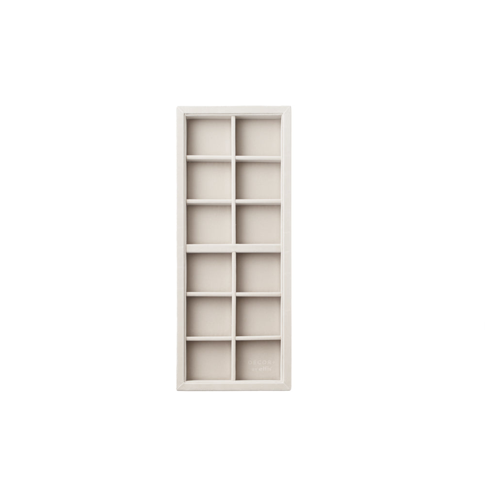 Elfa Décor+ Accessoire Ablage für Schublade, klein 12 Feld Grau