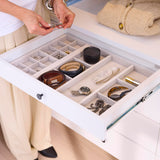 Elfa Décor+ Accessoire Ablage für Schublade, groß 7 Feld Grau