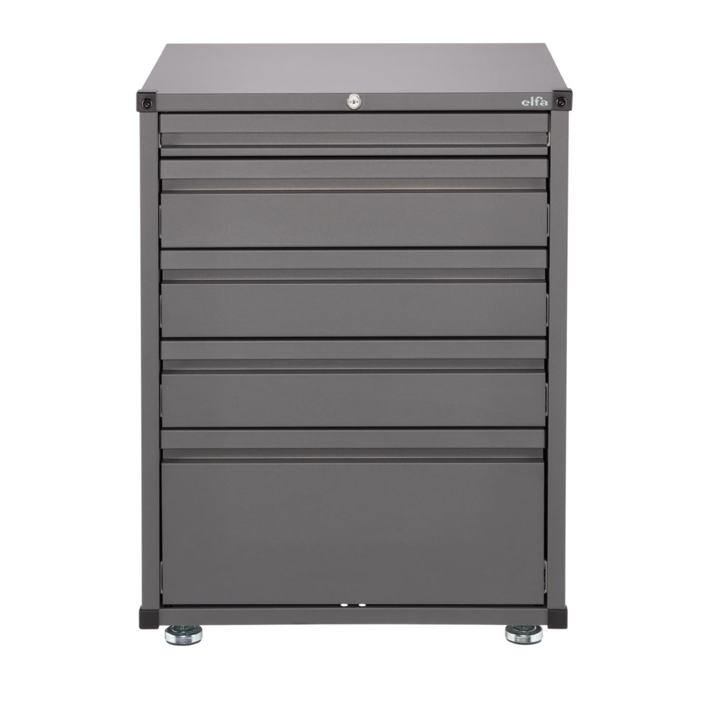 Elfa Extra flache Schublade für Unterschrank Mattgrau